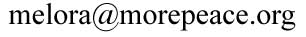 "melora" at morepeace dot org